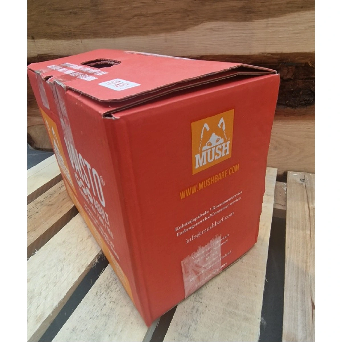 MUSH Vaisto Rød Gris Okse Laks XL 10 kg - Naturligt BARF-foder til hunde